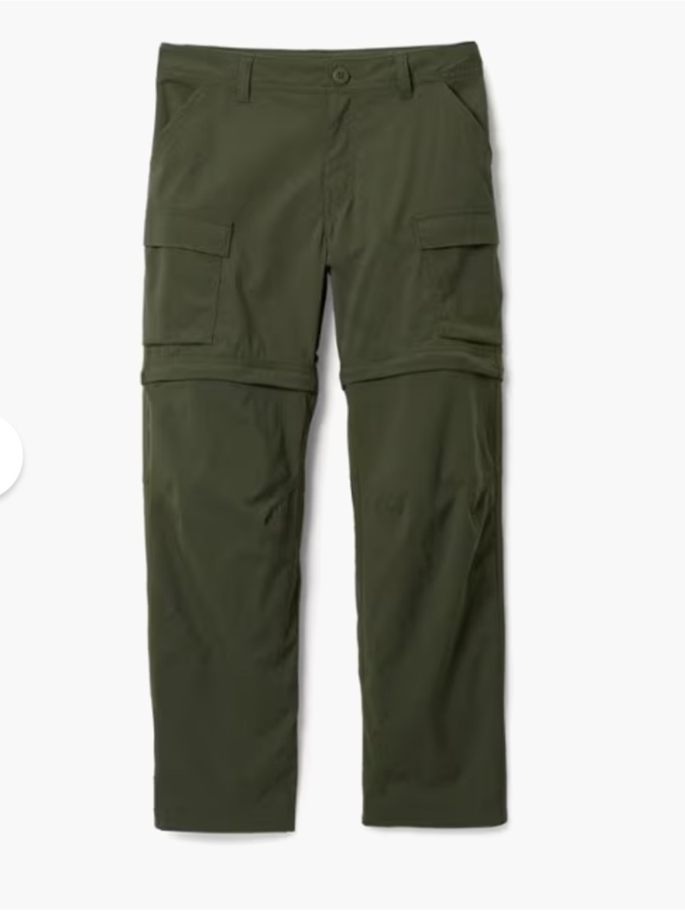 REI Olive Green Kid's Cargo Convertible Pants (size large -14-16)